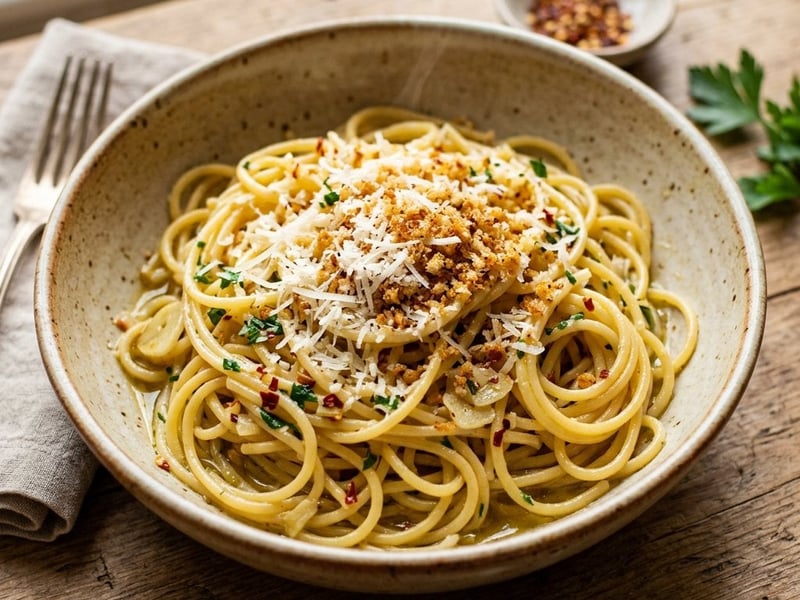 Spaghetti alla Carrettiera | Sizilianische Knoblauch-Pasta