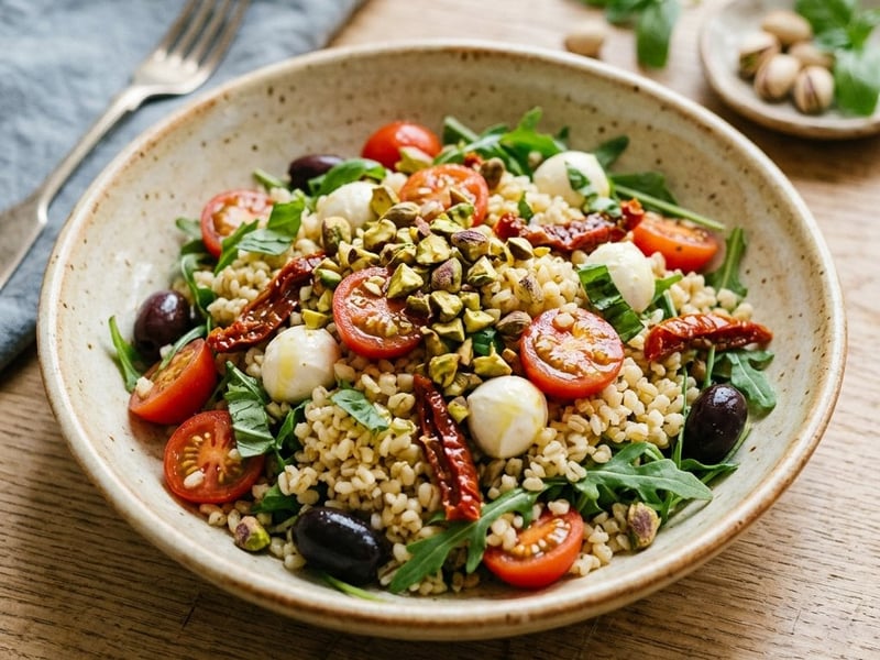 Sizilianischer Pistazien-Bulgursalat | Knackig & Mediterran