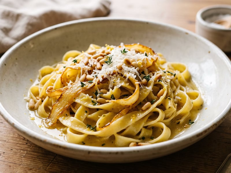Tagliatelle mit gebratener Petersilienwurzel