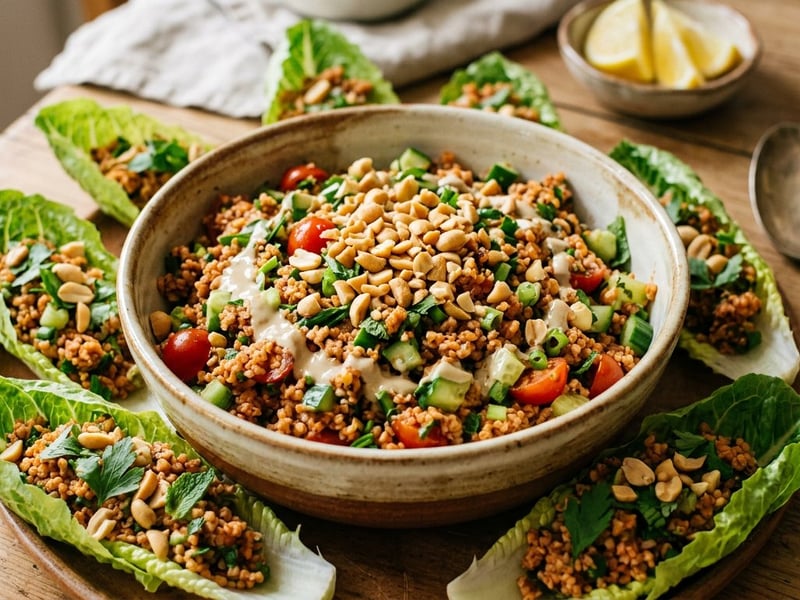 Türkischer Batırık Salat | Bulgursalat mit Tahin & Erdnuss