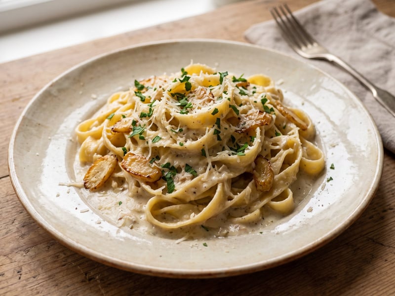 Tagliatelle mit Petersilienwurzel & Parmesan | Herbst-Pasta