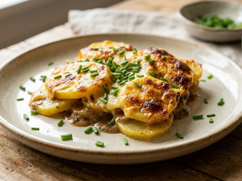 Bayerischer Bier-Kartoffelauflauf | Würziger Ofengenuss