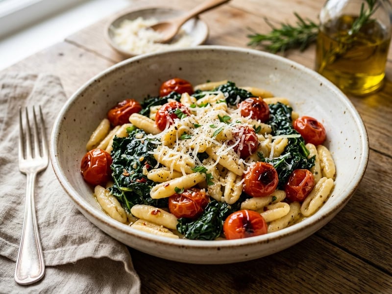 Cavatelli mit Schwarzkohl & Kirschtomaten