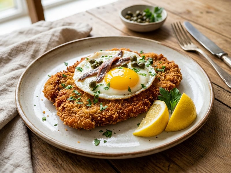 Holsteiner Schnitzel | Knusprig mit Spiegelei & Kapern