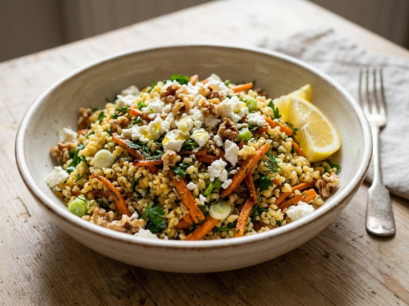Havuçlu Bulgur Salatası | Türkischer Karotten-Bulgur-Salat mit Feta