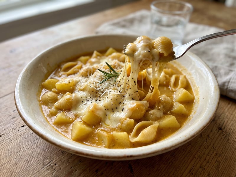 Cremige Pasta e Patate mit Scamorza | Italienischer Klassiker