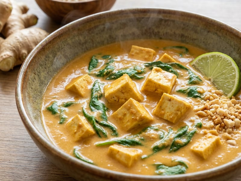 Peanut Butter Curry with Coconut Milk & Tempeh