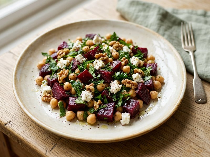 Pancarlı Nohut Salatası | Türkischer Rote-Bete-Kichererbsen-Salat
