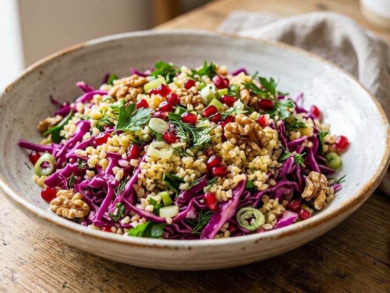 Türkischer Rotkohl-Bulgursalat | Mor Lahanalı Bulgur
