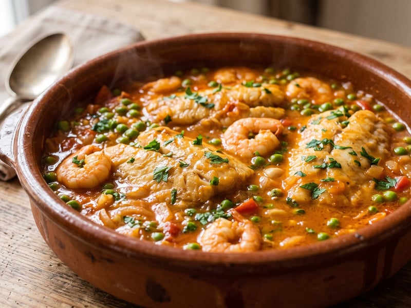 Merluza a la Cazuela | Spanish Fish Stew with Seafood