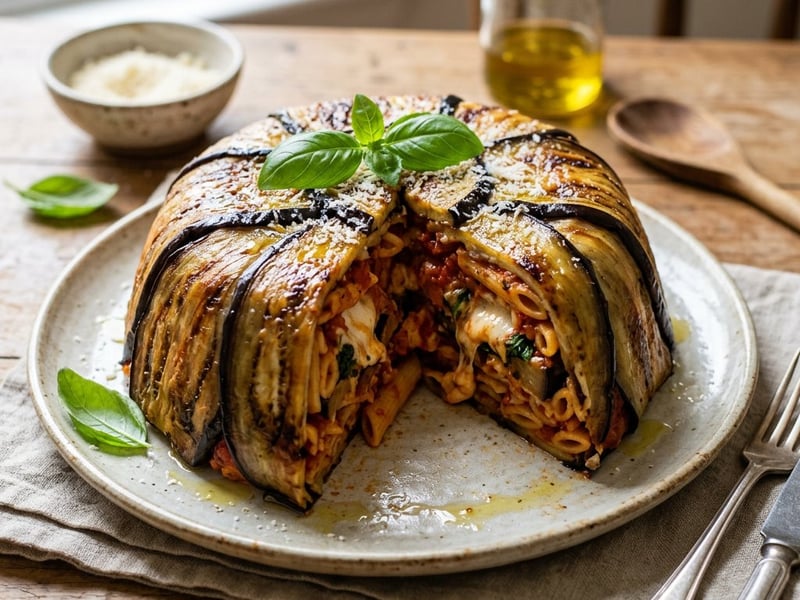 Sicilian Timballo di Melanzane | Italian Aubergine Casserole