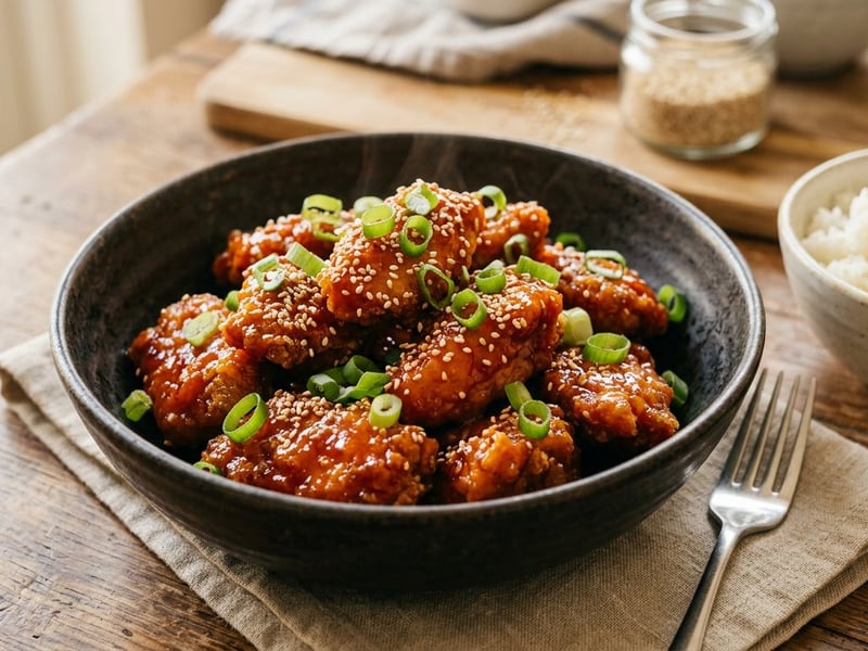 Knuspriges Honig-Sriracha-Hähnchen | Wok-Klassiker in 15 Min.