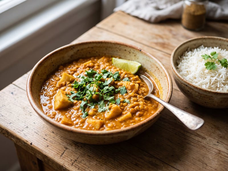 Indisches Sellerie-Linsen-Curry | Cremig & wärmend