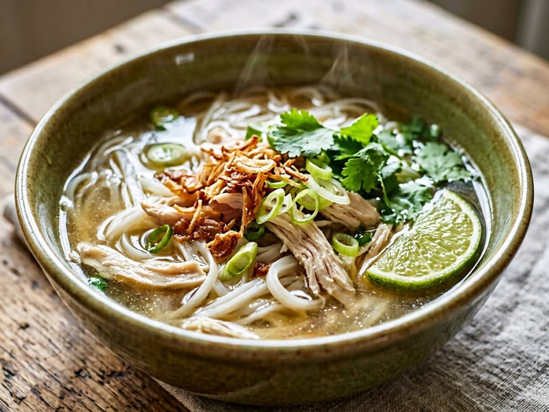 Khao Piak Sen | Laotian Chicken Noodle Soup