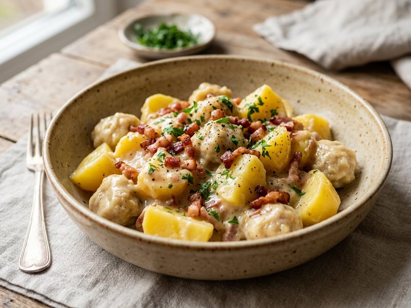 Saarland Verheiratete | Potatoes & Flour Dumplings with Bacon