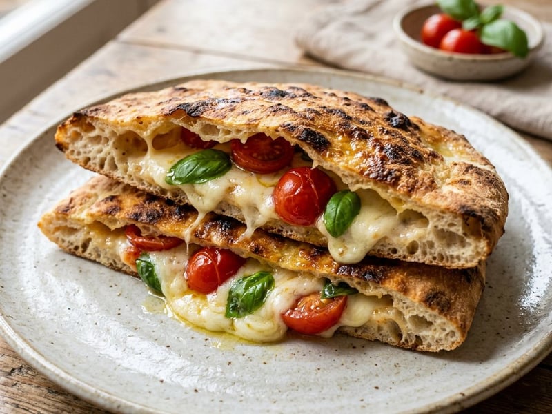 Puccia Salentina mit Käse | Außen kross & herrlich cremig