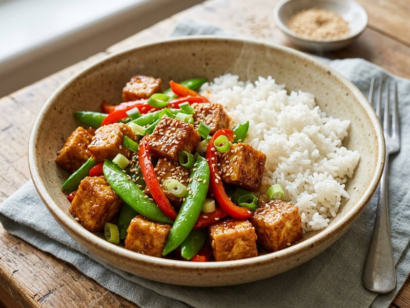 Knuspriger Honig-Knoblauch-Tofu | Wok-Klassiker in 15 Min.