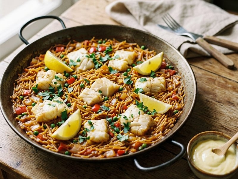 Fideuà de Pescado | Spanische Nudelpaella mit Fisch