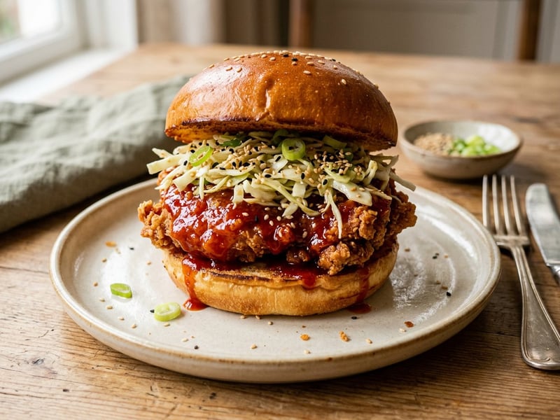 Korean Fried Chicken Burger | Knusprig & pikant