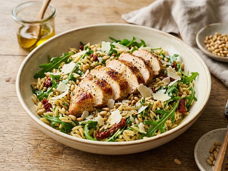 Italienischer Orzo-Salat mit Hähnchen | Frische Feierabendküche