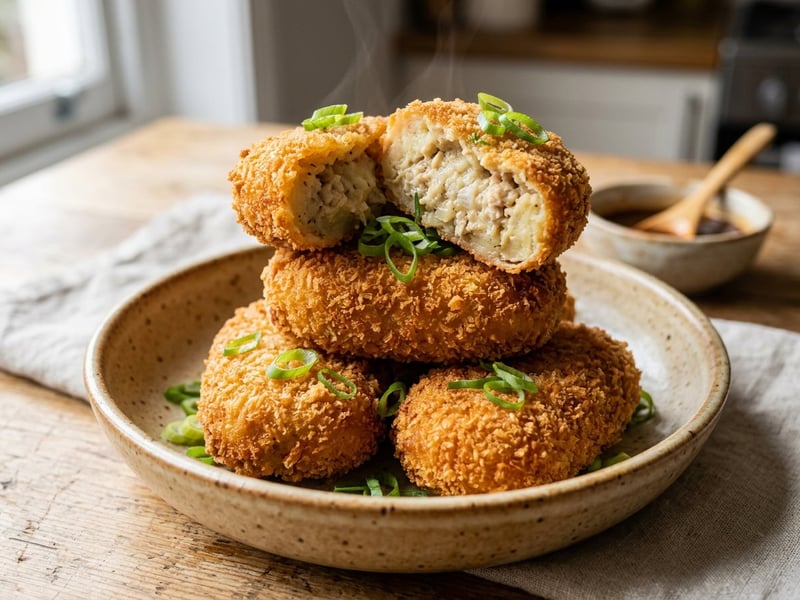 Japanese Tori Korokke | Crispy Chicken Croquettes