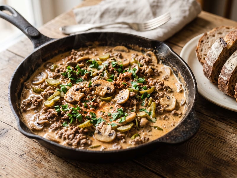 Schnelles Hack-Stroganoff | Deftig in 25 Minuten
