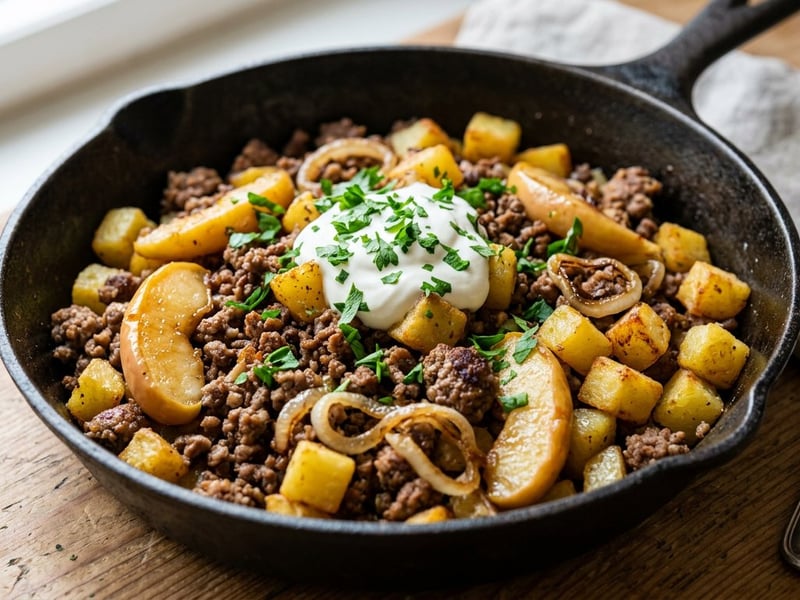Heaven and Earth Minced Meat Skillet | Hearty in 25 Minutes