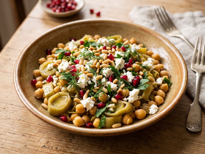 Türkischer Kichererbsen-Lauch-Salat | Pırasalı Nohut Salatası