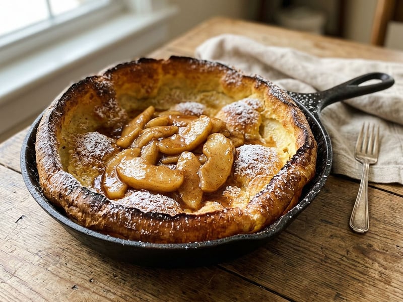 German Apple Oven Pancake | Fluffy Autumn Brunch