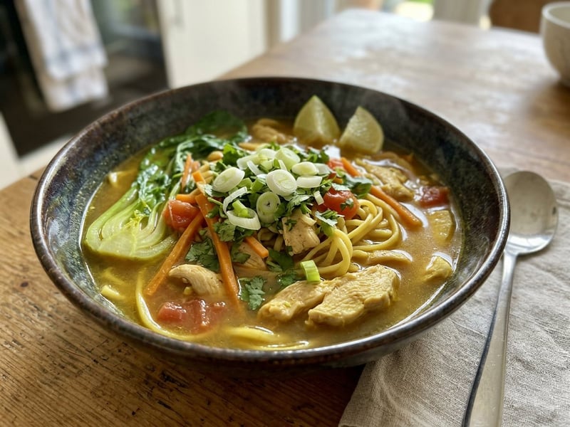 Tibetische Thukpa mit Hähnchen | Wärmende Nudelsuppe