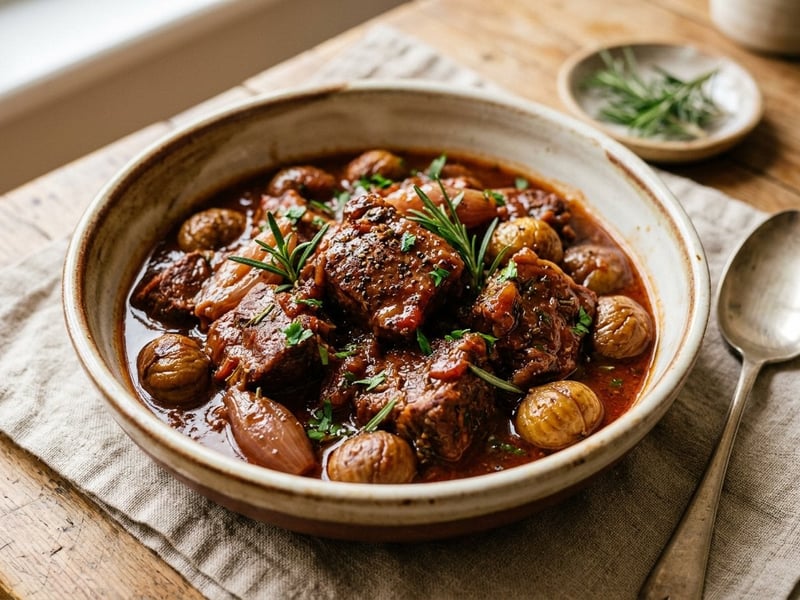 Choirino me Kastana | Tender Pork with Chestnuts