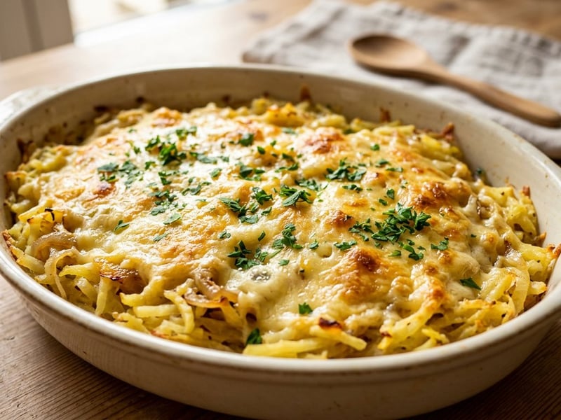 Allgäu Rösti Casserole | Crispy Baked with Mountain Cheese