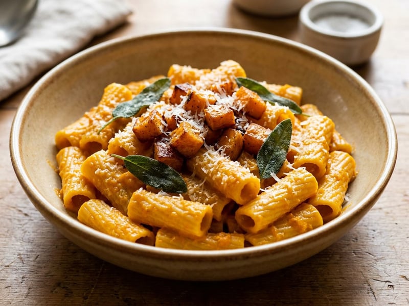 Rigatoni with Roasted Sweet Potato & Sage