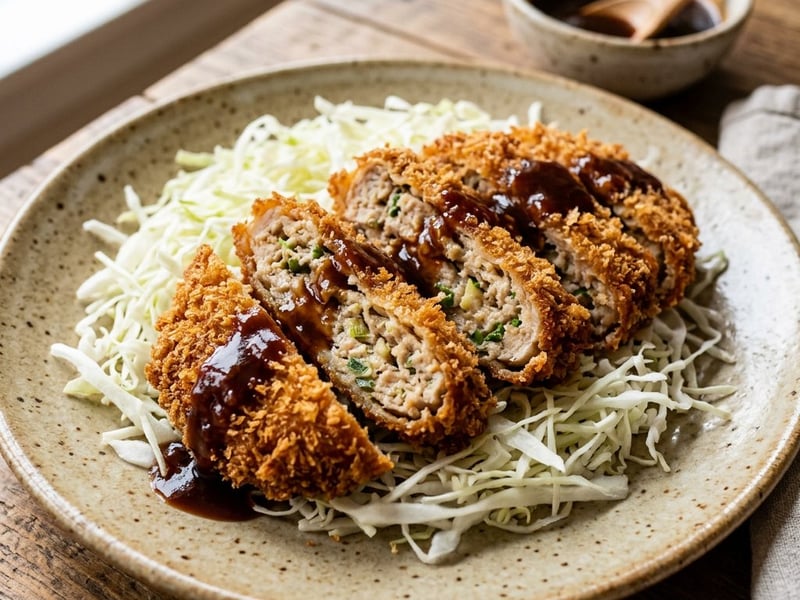 Japanisches Tori Menchi Katsu | Knusprig & saftig