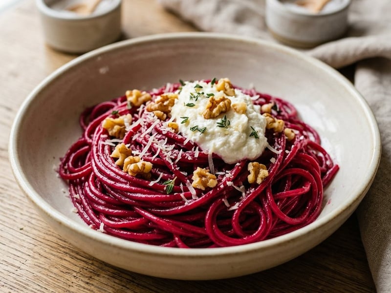 Spaghetti alla Barbabietola | Samtige Rote-Bete-Pasta