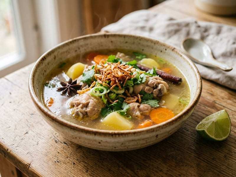 Malaysian Sup Ayam | Aromatic Chicken Soup with Potatoes
