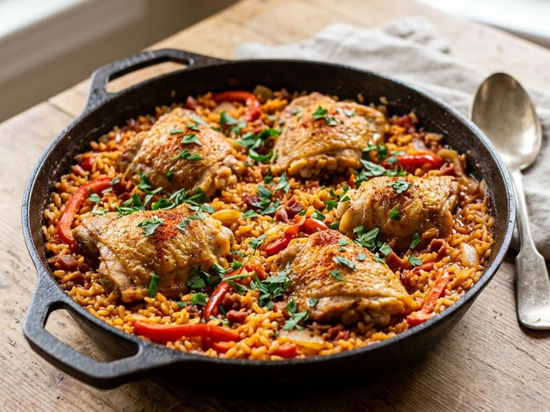 Arroz al Chilindrón | Spanish Chicken Rice Pot