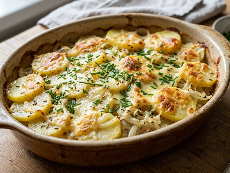 Hessian Potato and Handkäse Casserole