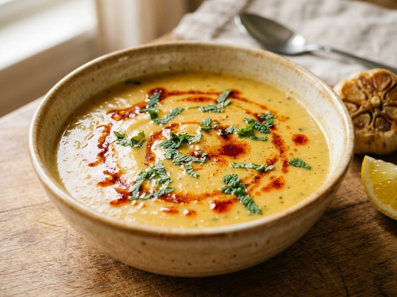 Köz Sarımsak Çorbası | Turkish Roasted Garlic Soup
