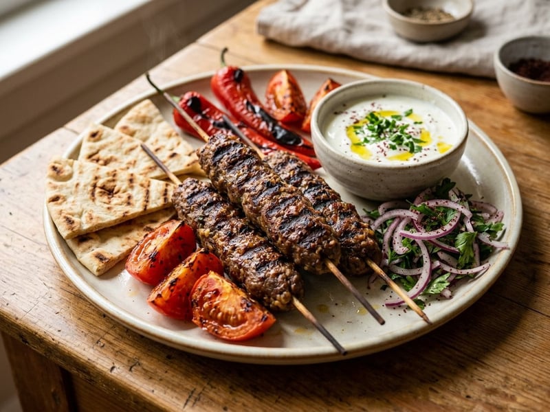 Gaziantep Simit Kebabı | Türkische Bulgur-Hackspieße