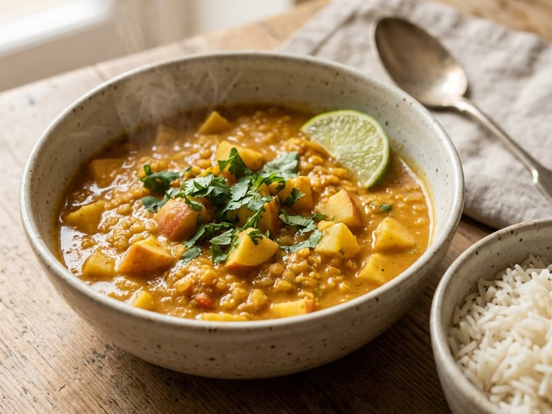 Indisches Apfel-Linsen-Curry | Cremig & herbstlich