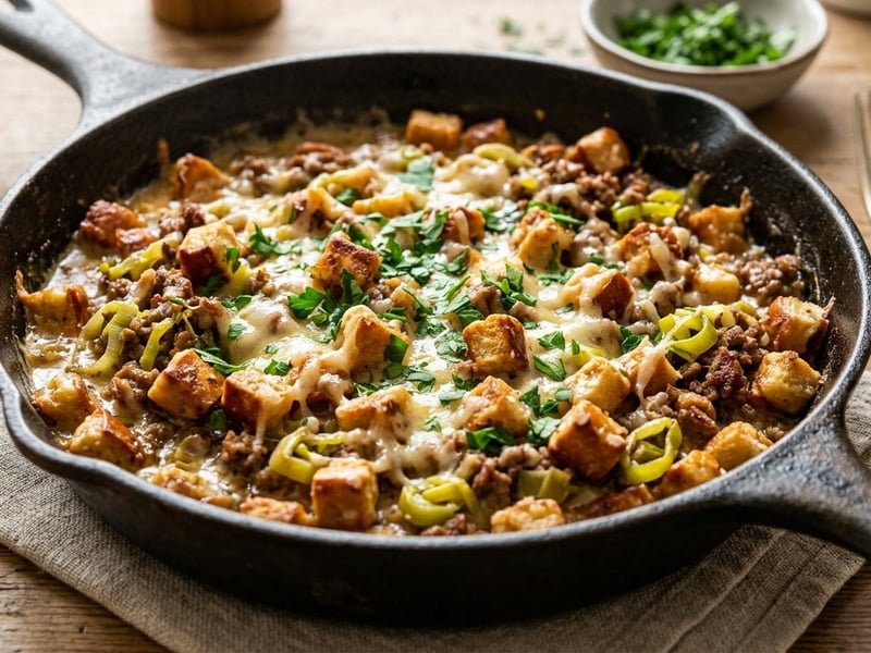 Bavarian Pretzel & Minced Meat Skillet | Hearty in 20 Minutes