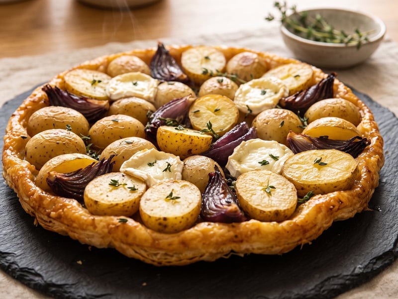 Kartoffel-Tarte-Tatin | Herzhaft mit Ziegenkäse