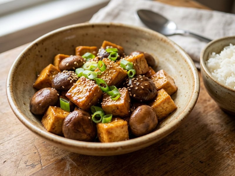 Hong Shao Tofu mit Shiitake | Wok-Klassiker in 20 Min.