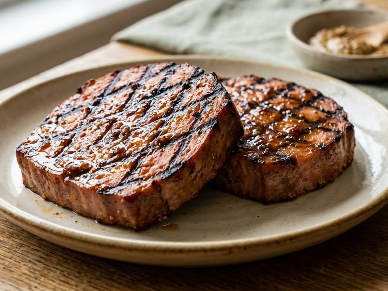 Gegrillte BBQ-Leberkäse-Steaks | Rauchig & kross