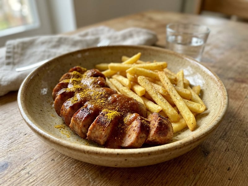 Berliner Currywurst | Mit pikanter Currysauce & Pommes