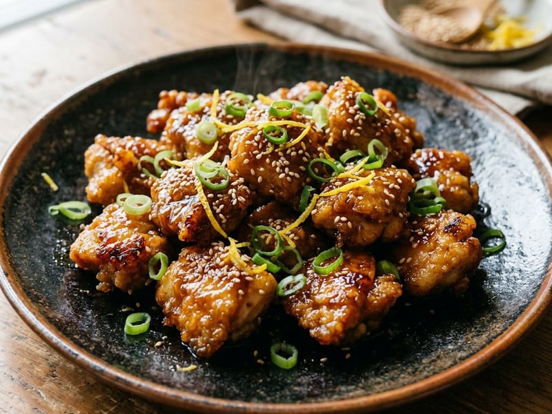 Knuspriges Yuzu-Hähnchen | Mit Honig-Soja-Glasur