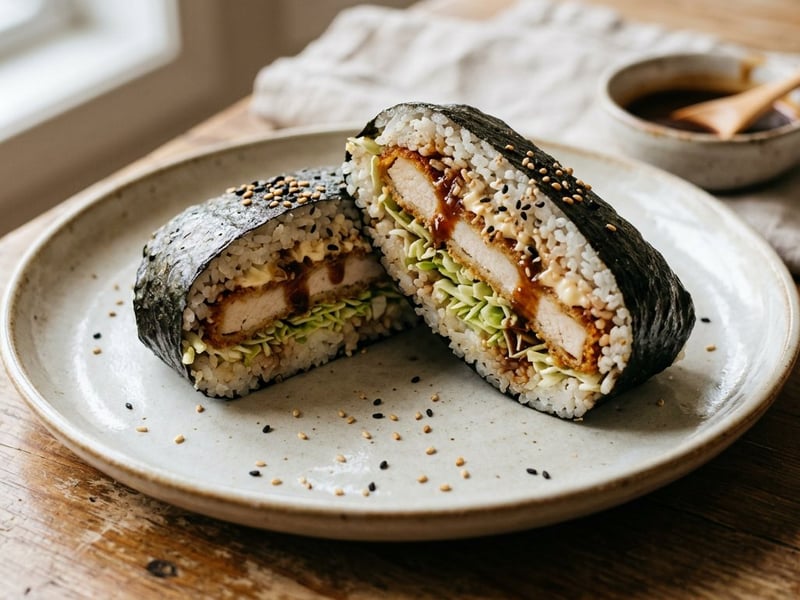 Japanese Tori Katsu Onigirazu | Crispy Rice Sandwich