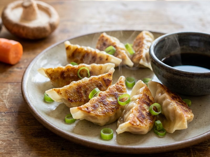 Gyoza Dumplings with Tofu and Vegetables