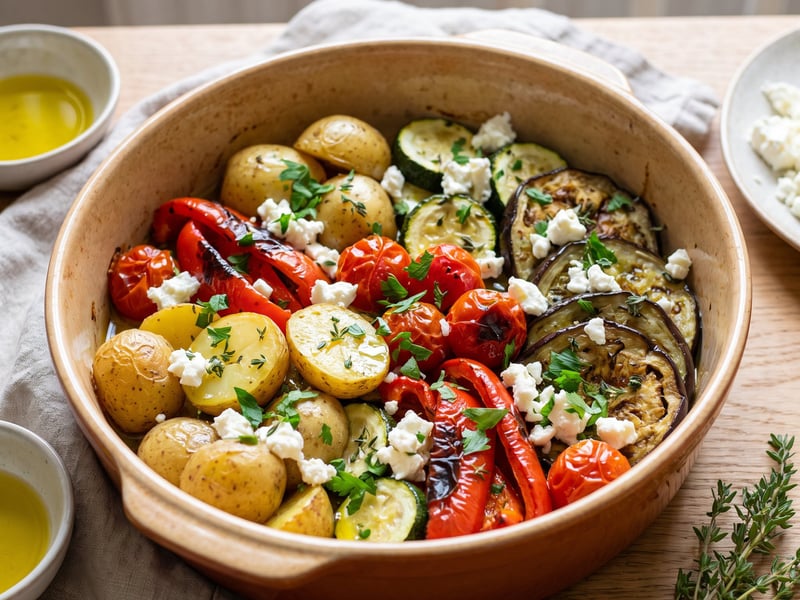 Greek Vegetable Bake with Feta